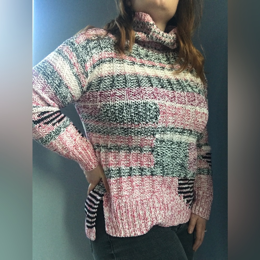 Anthropologie Sparrow Alma Turtleneck Sweater Pink Boho Cottagecore - Picture 2 of 9